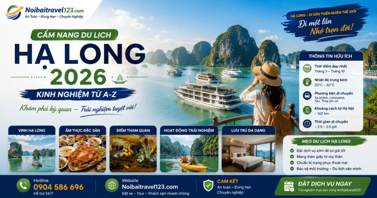 Cẩm Nang Du Lịch Hạ Long 2026: Kinh Nghiệm Từ A-Z Cho Chuyến Đi Trọn Vẹn