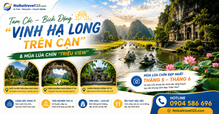 Tam Cốc – Bích Động: “Vịnh Hạ Long Trên Cạn” & Mùa Lúa Chín “Triệu View”